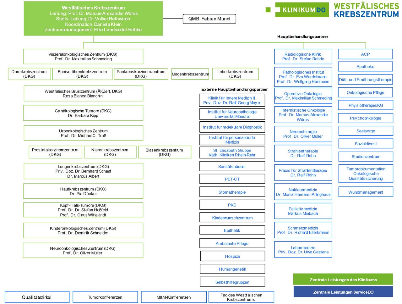 Organigramm Tumorzentrum