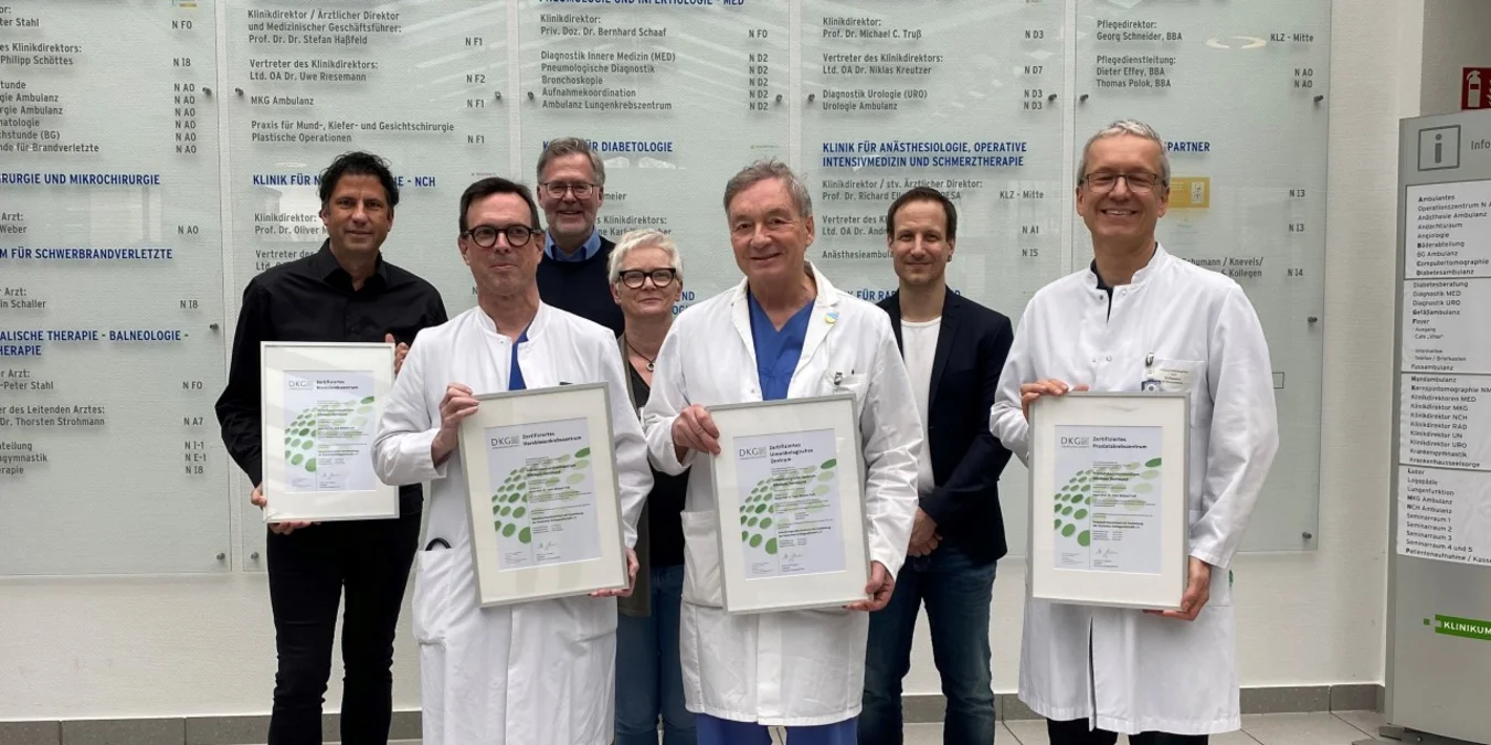 Zertifizierung unterstreicht Qualität der Uroonkologie