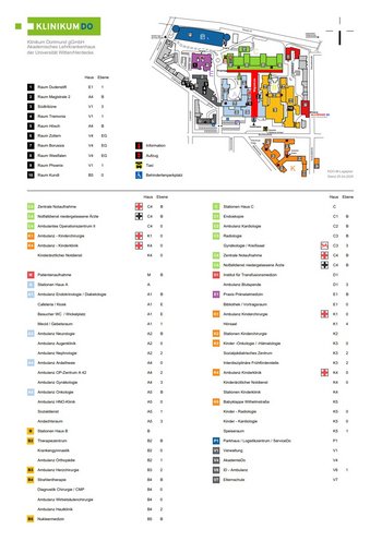 Lageplan Klinikum Dortmund Mitte (große Ausführung)
