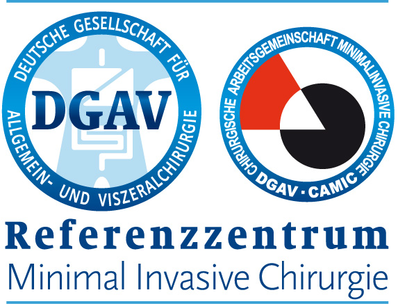 Grafik zeigt Logo der DAGV (Referenzzentrum Minimal Invasive Chirurgie)