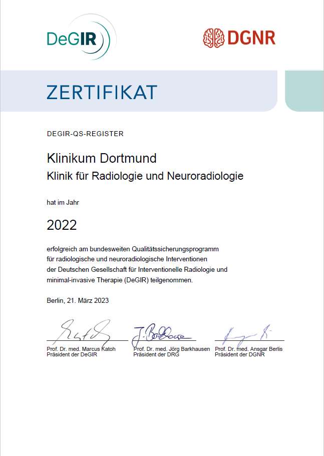 Zertifikat DeGIR-QS-Register 2022