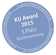 3. Platz in der Kategorie "Klinikmarketing" (2015)