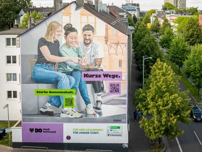Fassadenbild an der Hohen Straße