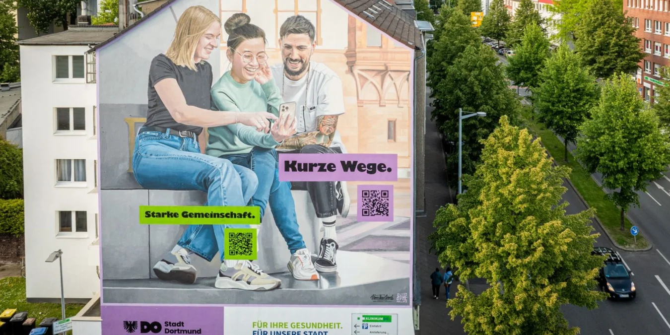 Fassadenbild an der Hohen Straße